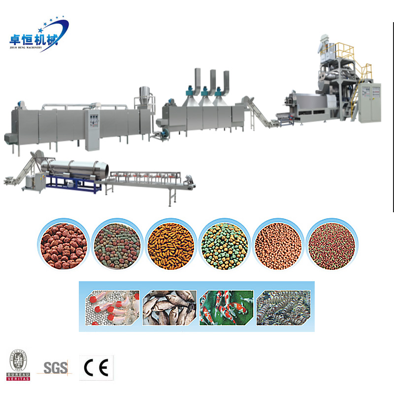 Full automatic floating/Sinking fish feed dod pet food production line extruder machine